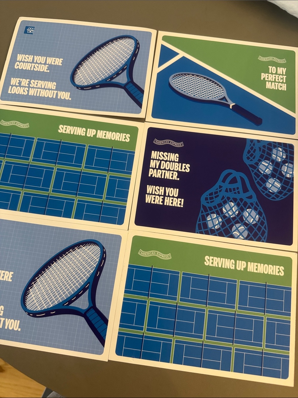 Tennis Themed postcards